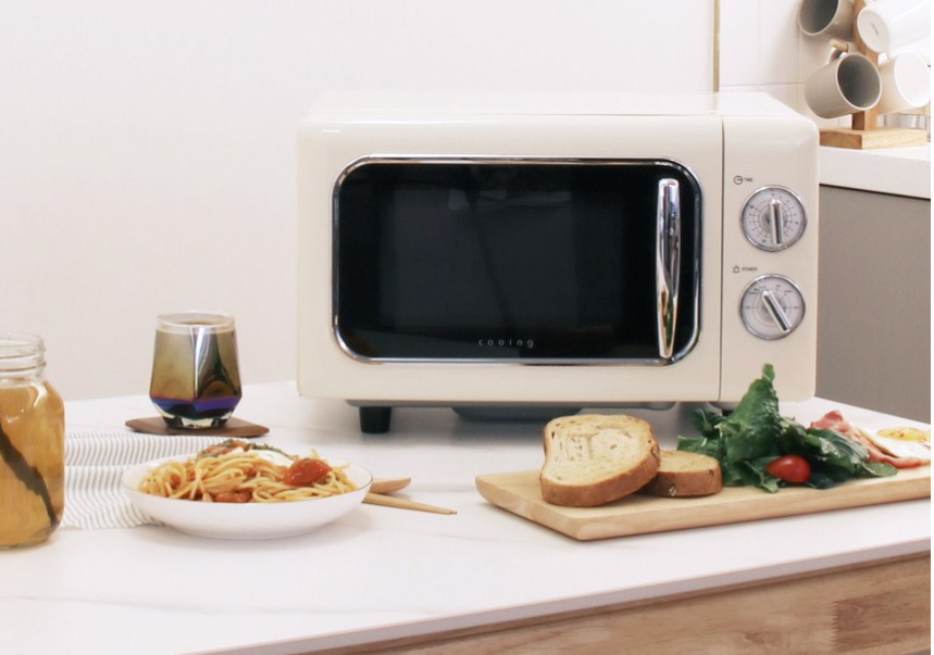 쿠잉전자 레트로 전자레인지 다이얼식 20L